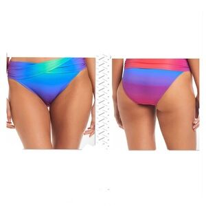 Bleu Rod Beattie Ombre Hipster Bikini Bottoms -Blue, Purple, Pink Size 14